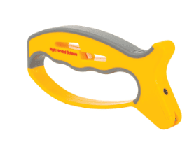 Smith's 50170 JIFFY V-Sharp Knife & Scissors Sharpener | Yellow & Grey